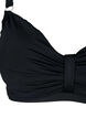 Underwire bikini bra with draping, Black, Packshot image number 2
