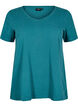 Basic plain cotton t-shirt, Green, Packshot image number 0