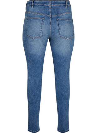 Sanna jeans with super slim fit and button closure, Blue denim, Packshot image number 1