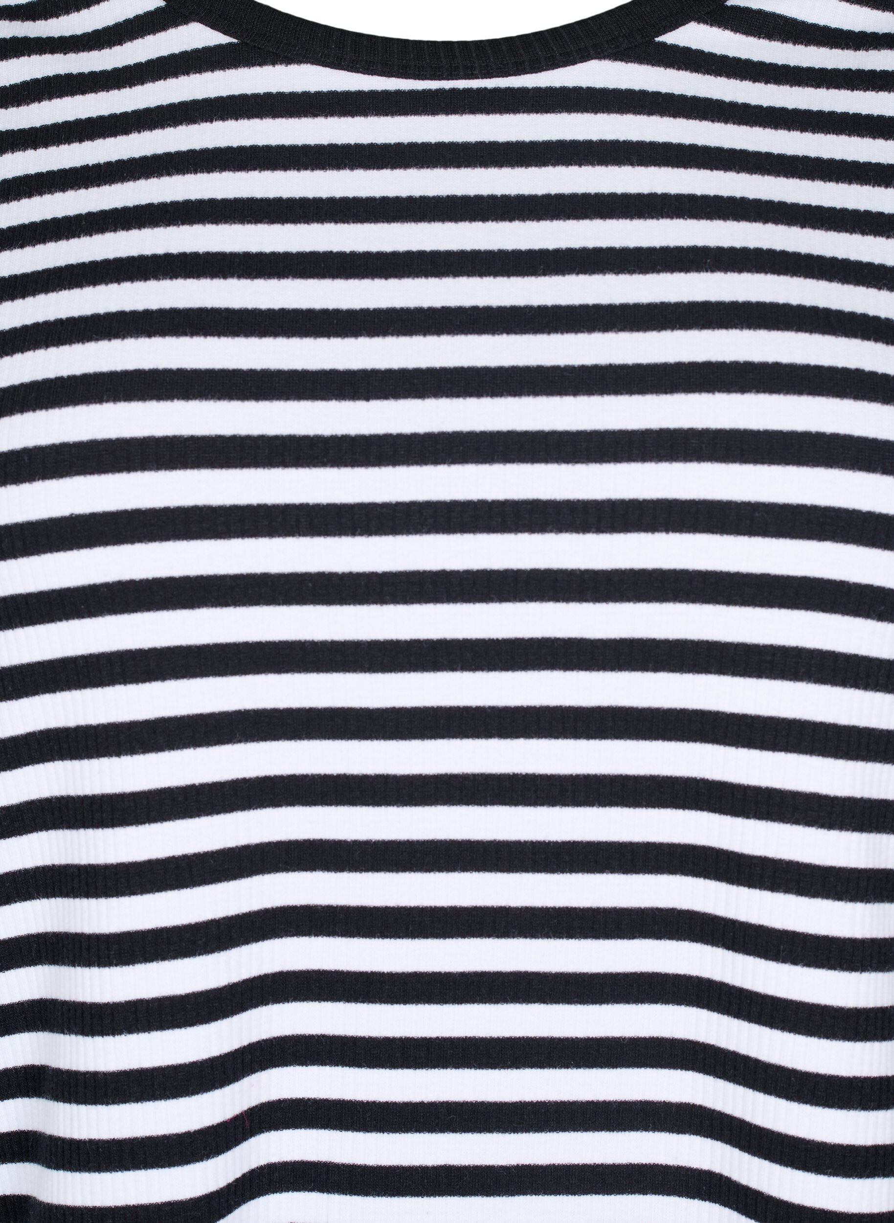 Zizzifashion Striped blouse with long sleeves, Black, Packshot image number 2