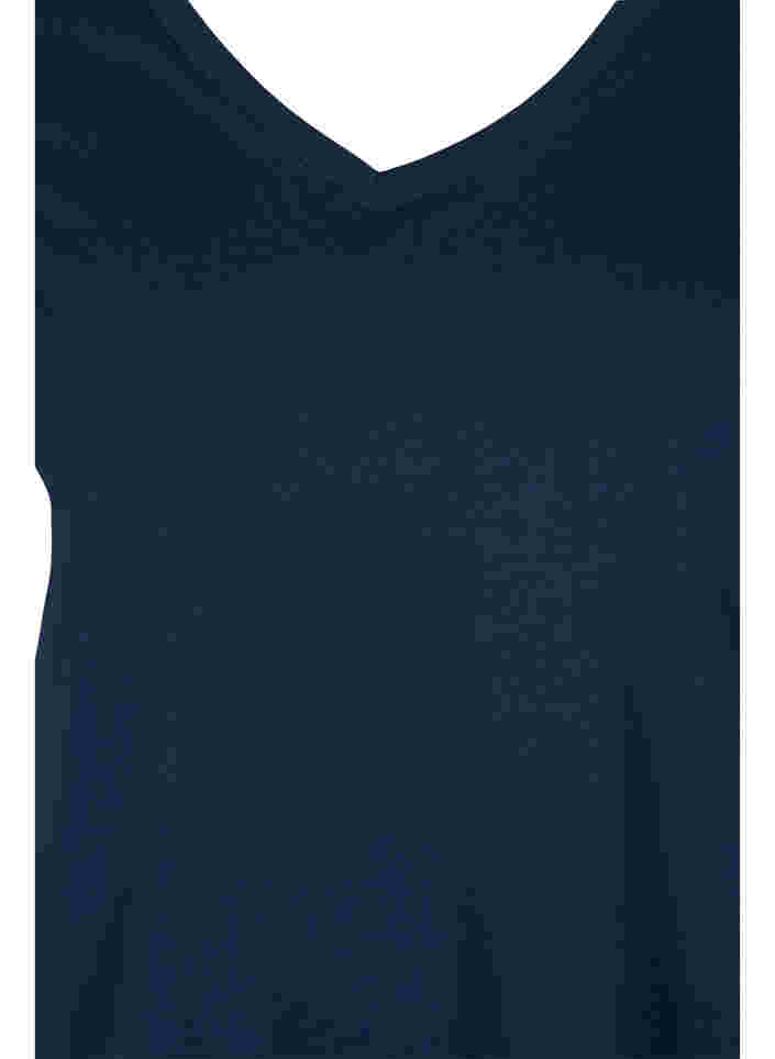 2-pack basic cotton t-shirt, Black/Navy B, Packshot image number 3
