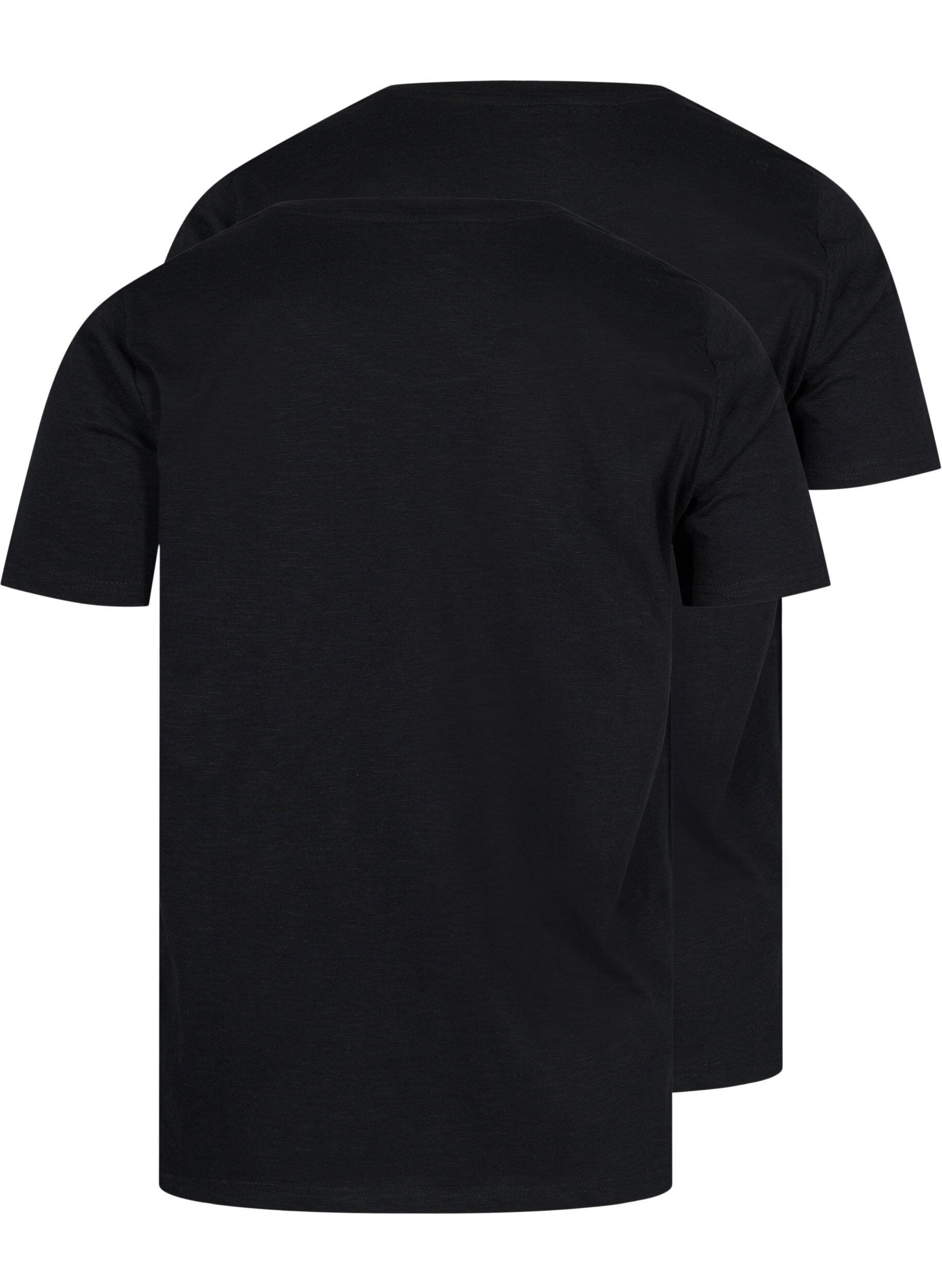 Zizzifashion Basics cotton t-shirt 2-pack, Black/Black, Packshot image number 1