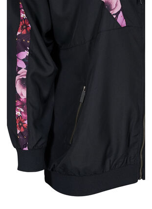Sports jacket with floral print details, Flower Print, Packshot image number 3