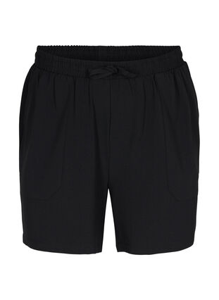Loose shorts with pockets, Black, Packshot image number 0