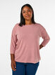 Jersey blouse with 3/4 sleeves, Red, Model image number 0