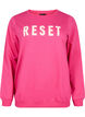 Sweatshirt with text, Fuchsia P. W. Reset, Packshot image number 0
