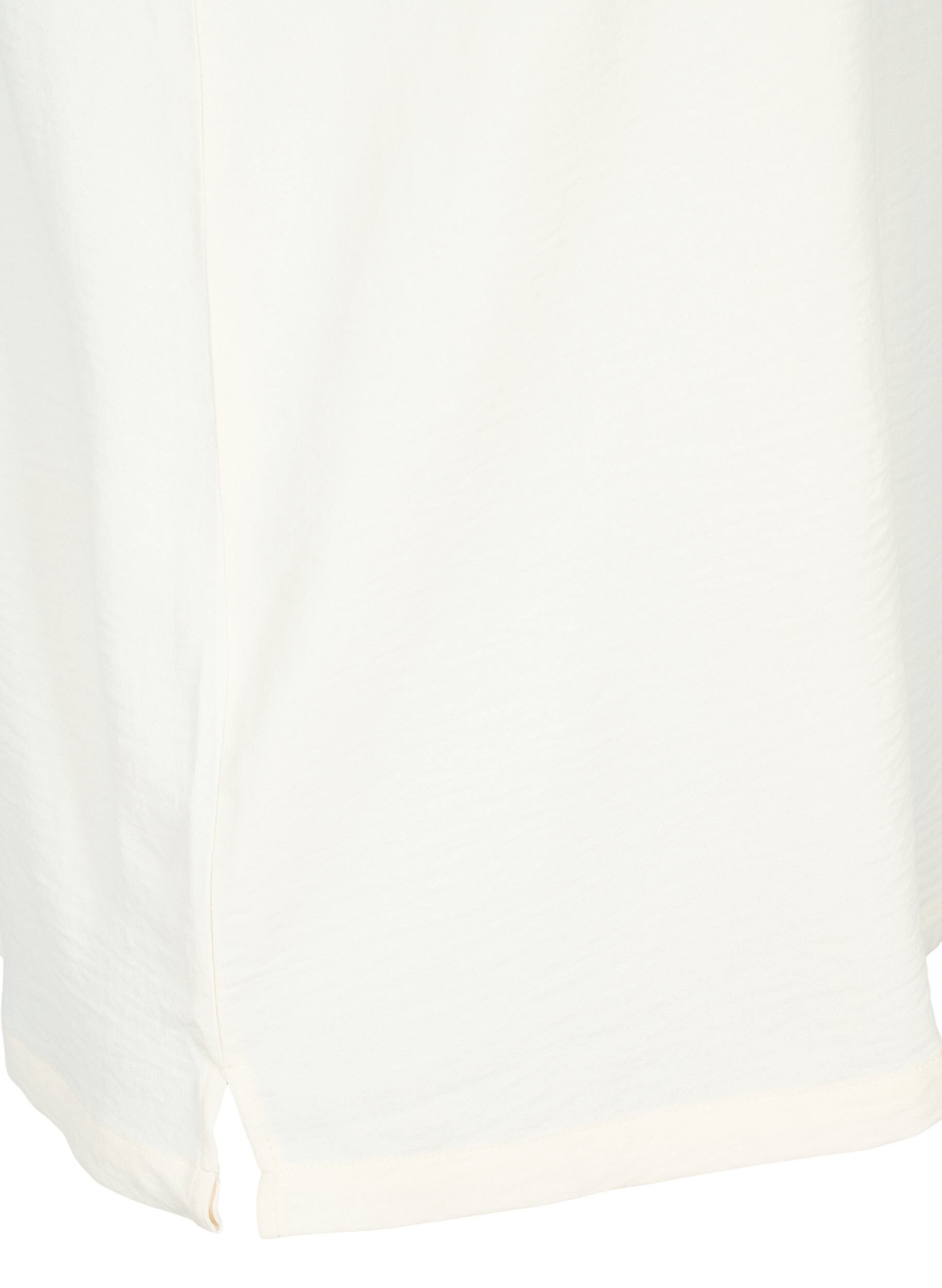 Zizzifashion Sleeveless top with wrinkle details, Vanilla, Packshot image number 3