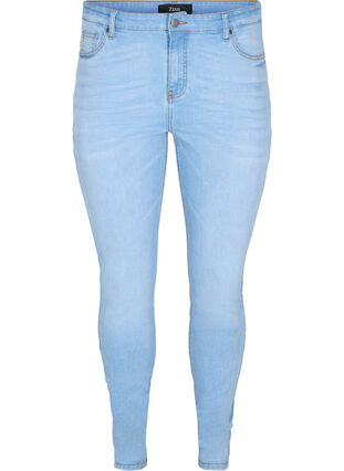 High waisted Amy jeans with super slim fit, Light blue, Packshot image number 0