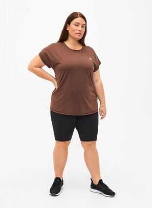 Short-sleeved workout t-shirt, Chocolate Martini, Model image number 2
