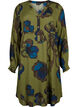 Printed viscose dress, Green, Packshot image number 0