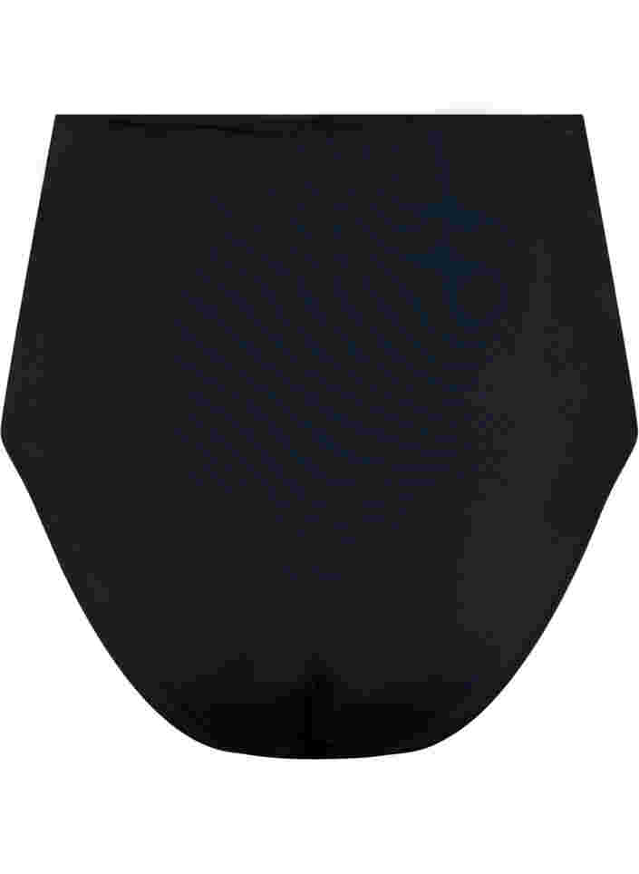 Bikini bottoms with high waist, Black, Packshot image number 1