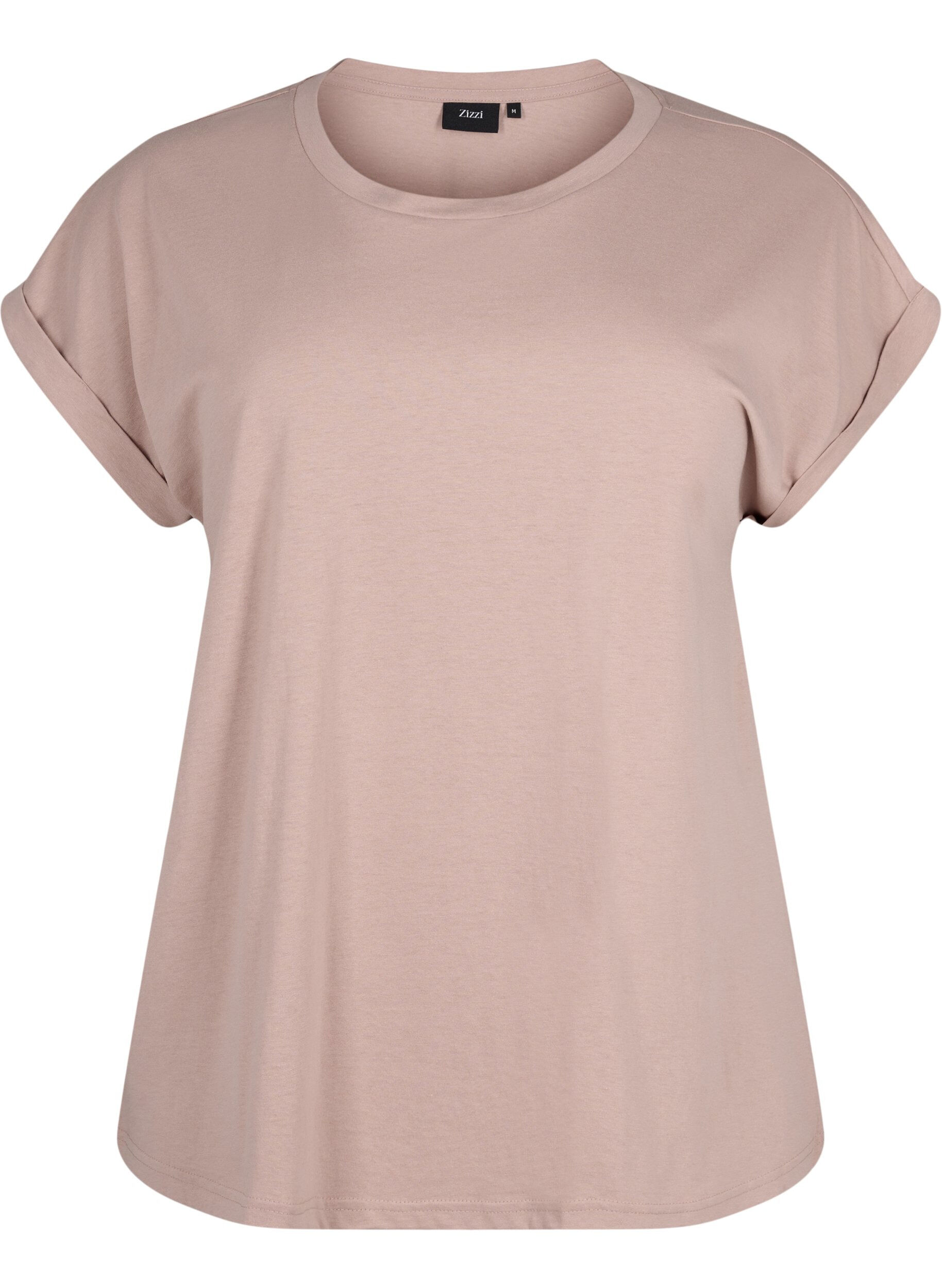 Zizzi, Short sleeved cotton blend t-shirt