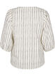 3/4 sleeve cotton blouse with stripes, Eggnog Black Stripe, Packshot image number 1