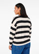 Long-sleeved blouse with stripes, Bl. Beige Mel.Stripe, Model image number 1