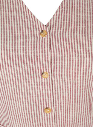 Striped shirt dress in cotton with pockets, Dry Rose Stripe, Packshot image number 2