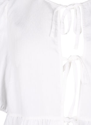 Viscose blouse with embroidery anglaise, Bright White, Packshot image number 2