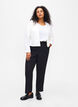 Short blazer without fastening, Cloud Dancer, Model image number 2