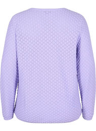 Patterned knitted top with v-neckline, Lavender, Packshot
