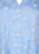 Dress with embroidered flowers and long sleeves, Light Blue, Packshot image number 2