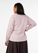 Loose checked shirt with a tie-belt, Rose, Model image number 2