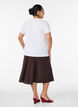 Viscose skirt with an elasticated waist, Brown, Model image number 1