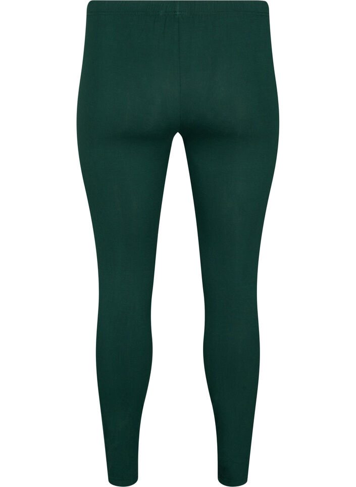 Basic viscose leggings, Green, Packshot image number 1