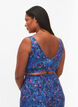 Printed sports bra, Blue Leaf AOP, Model image number 1