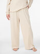 Ribbed jersey lounge trousers with a high waist, Beige, Model image number 2