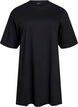 Knee-length cotton T-shirt dress, Black, Packshot image number 0