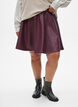 Short skater skirt in faux leather, Dark Bordeaux, Model image number 3