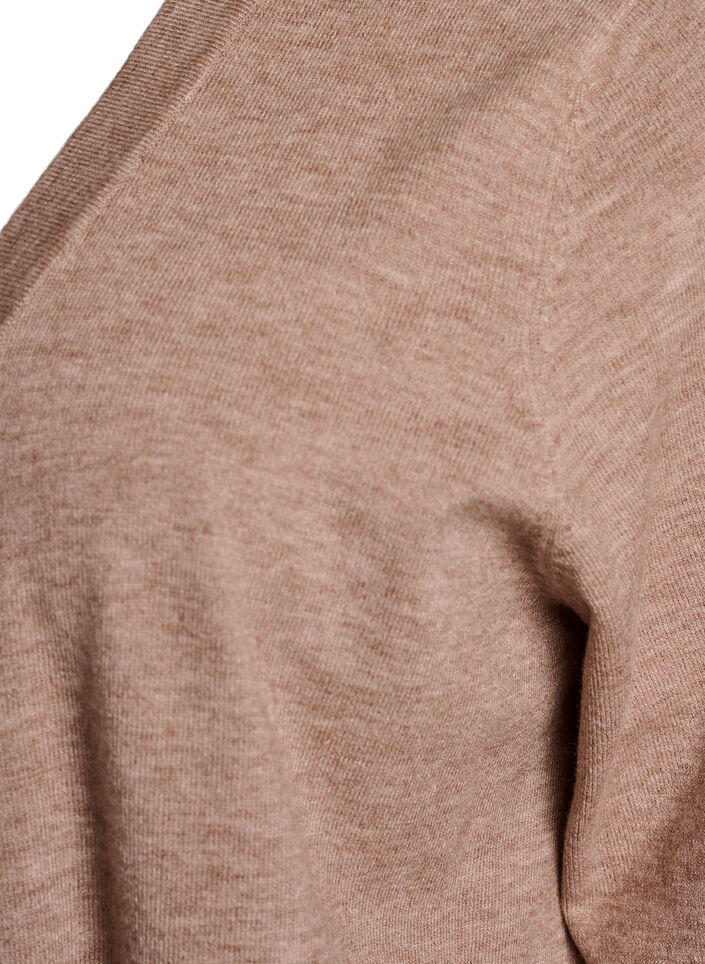 Long open-front knit cardigan with pockets, Beige, Packshot image number 2