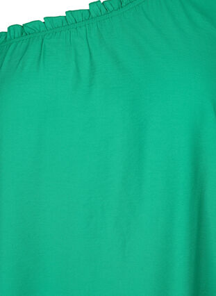 One-shoulder dress in viscose, Deep Mint, Packshot image number 2
