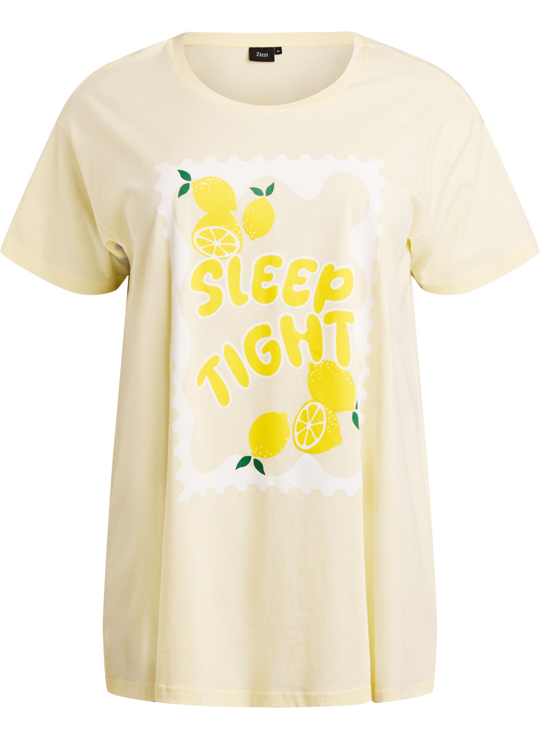Long night T-shirt in organic cotton with print