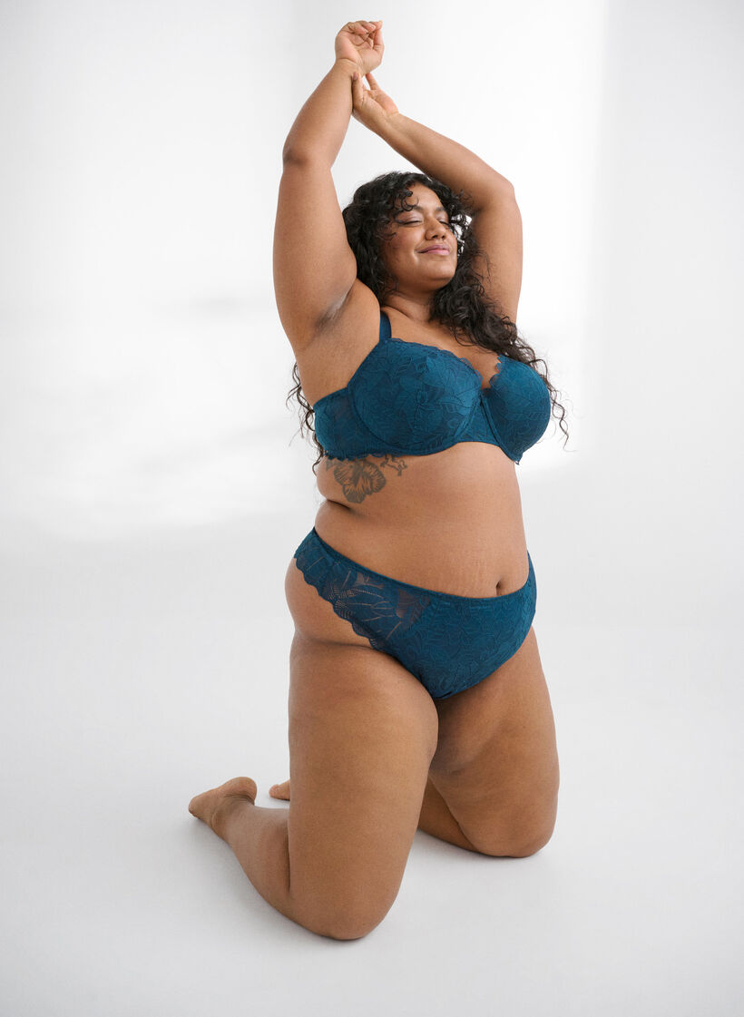 Lace thong, Blue, Image image number 0