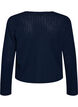 Jersey cardigan with texture and tie front, Blue, Packshot image number 1