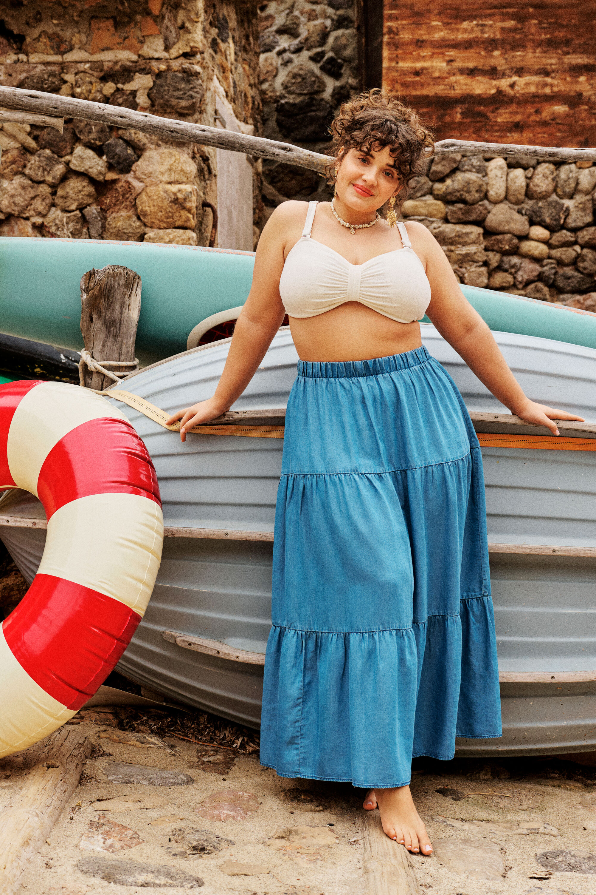 ZizzifashionBohemian in sea-blue tones, , Model