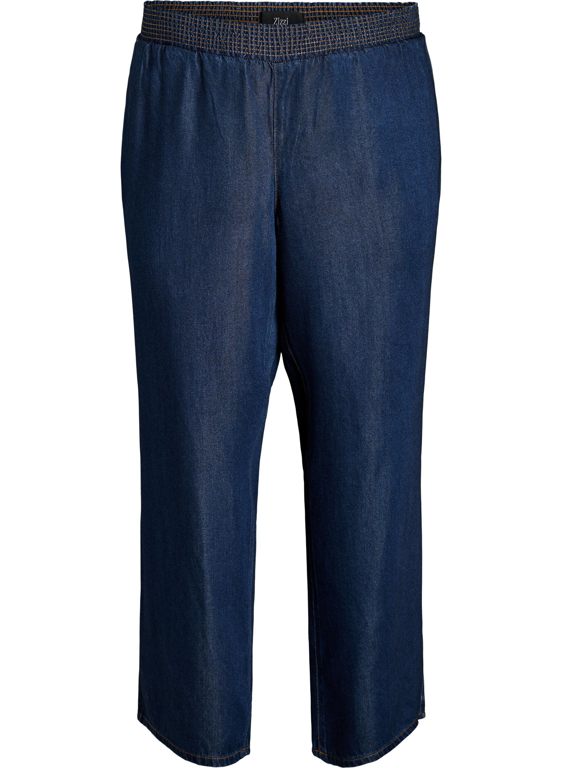 Wide-leg Lyocell trousers with a denim look