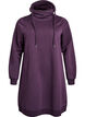 FLASH - Short sweatshirt dress with high collar and pockets, Purple, Packshot image number 0