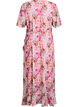 Chiffon maxi dress with a V-neck and ruffle hem, Rose, Packshot image number 1
