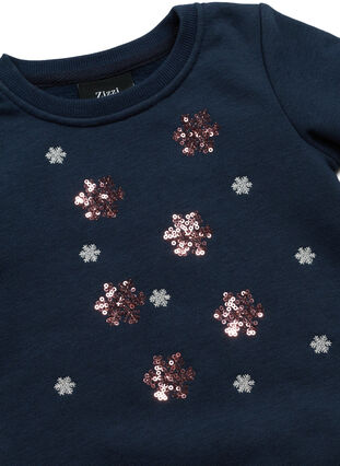Christmas sweater for kids, Night Sky Snow, Packshot image number 2