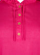 Hooded tunic in cotton and linen, Bright Rose, Packshot image number 2