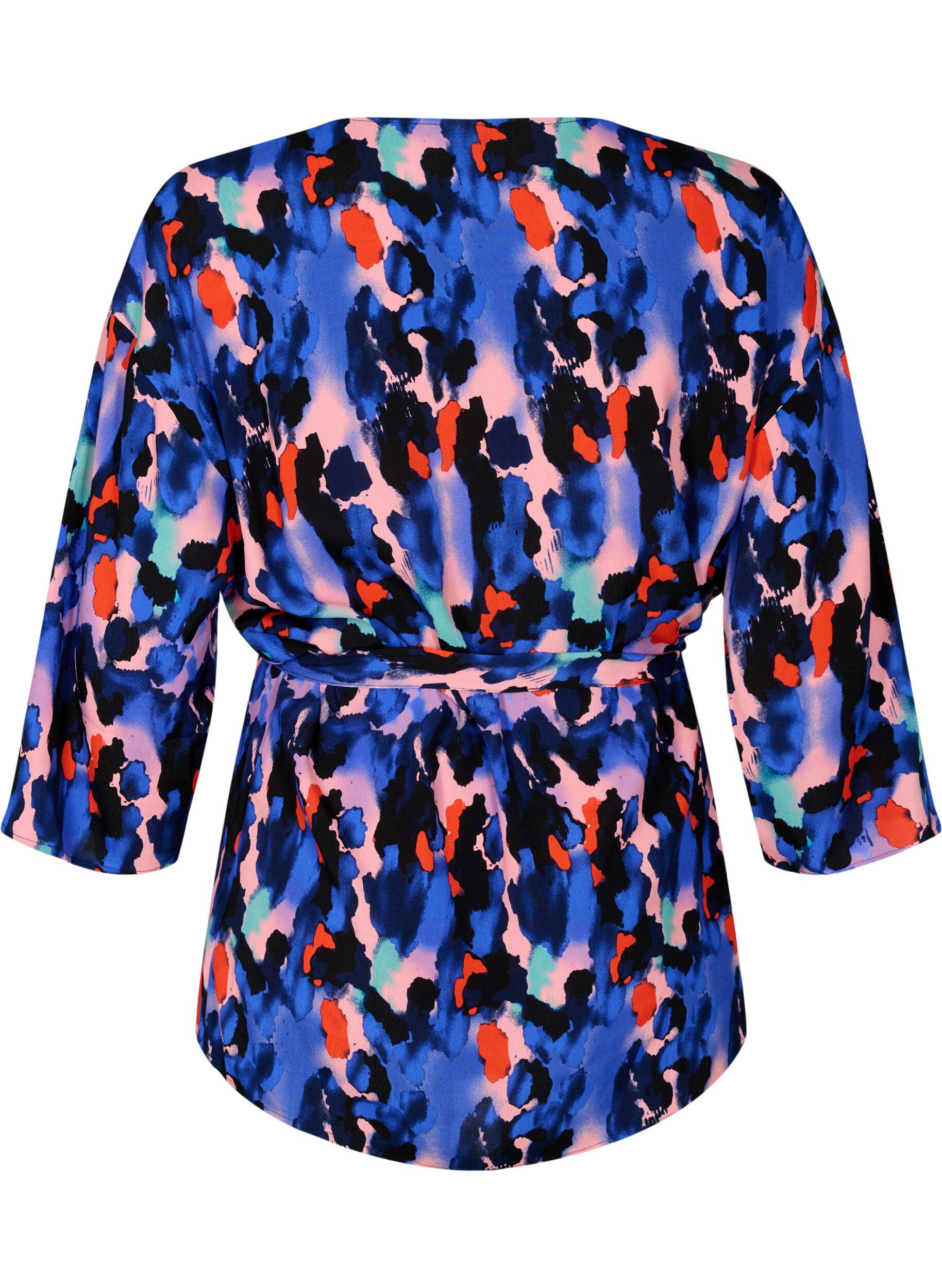 Zizzifashion Kimono in viscose with print, Colorful Animal, Packshot image number 1