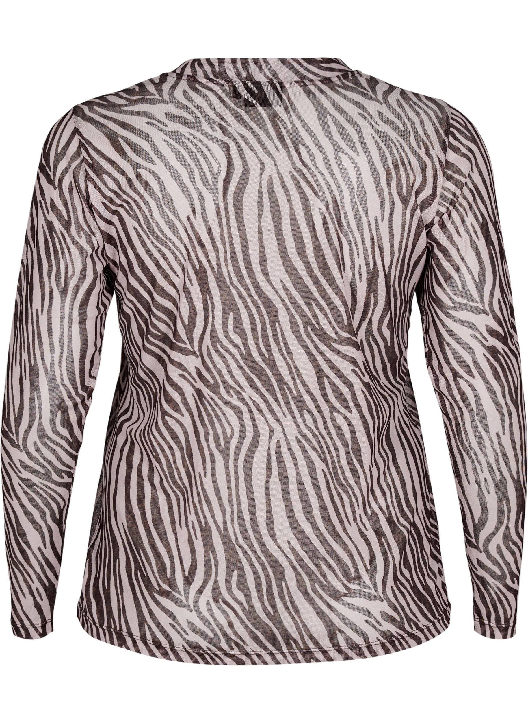 zebra print mesh top