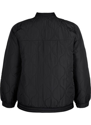 Bomber jacket with pockets and glitter, Black, Packshot image number 1