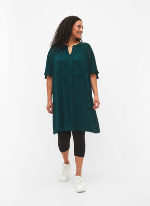 Dress with short sleeves, Ponderosa Pine, Model image number 2