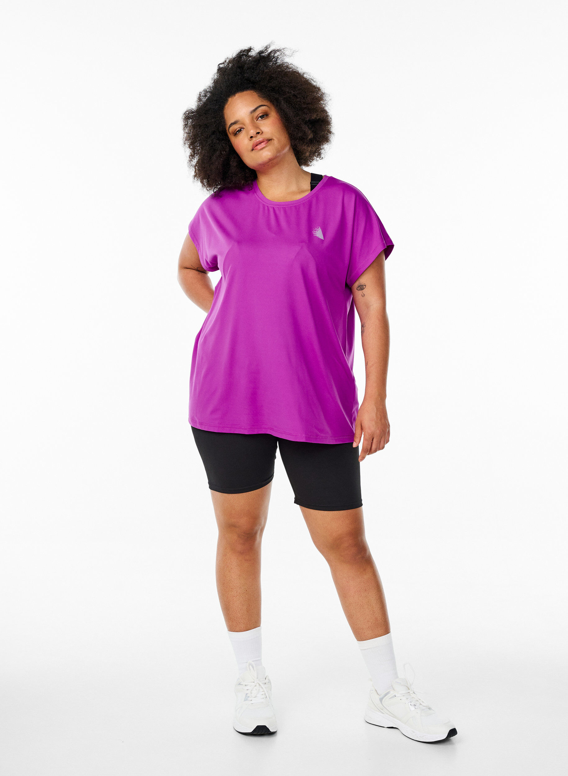 ZizzifashionSolid-coloured training T-shirt, Purple, Model image number 1
