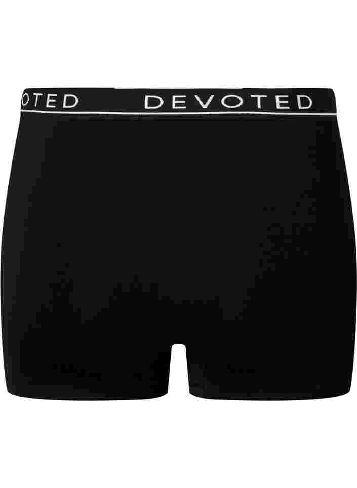 Seamless shorts with text print, Black, Packshot image number 1
