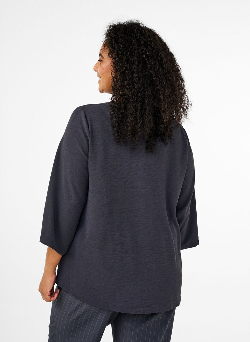 FLASH - Blouse with 3/4 sleeves, Dark Grey, Model image number 2