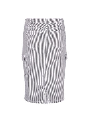Striped pencil skirt with pockets, Black & White Stripe, Packshot image number 1