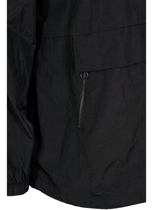 Hooded sports jacket with pockets, Black, Packshot image number 3